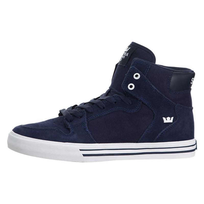 Buty Supra VAIDER - Sneakersy Wysokie Damskie - Niebieskie (PUJE-28357)